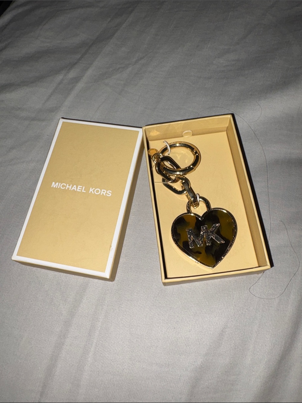 Michael Kors Gold Heart MK Keyring Keychain
